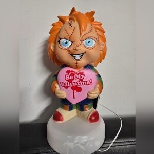 New Valentines Day Blow Mold Decor Chucky holding Heart, 12"